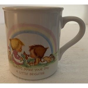 Hallmark Betsey Clark 1983 Mug Rainbow Friends Make Your Day Lighter Brighter